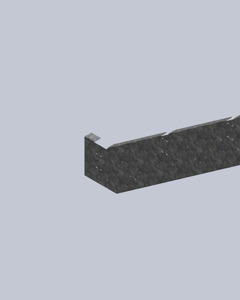 Middle side rail left f/ catwalk ladder - Prod Int